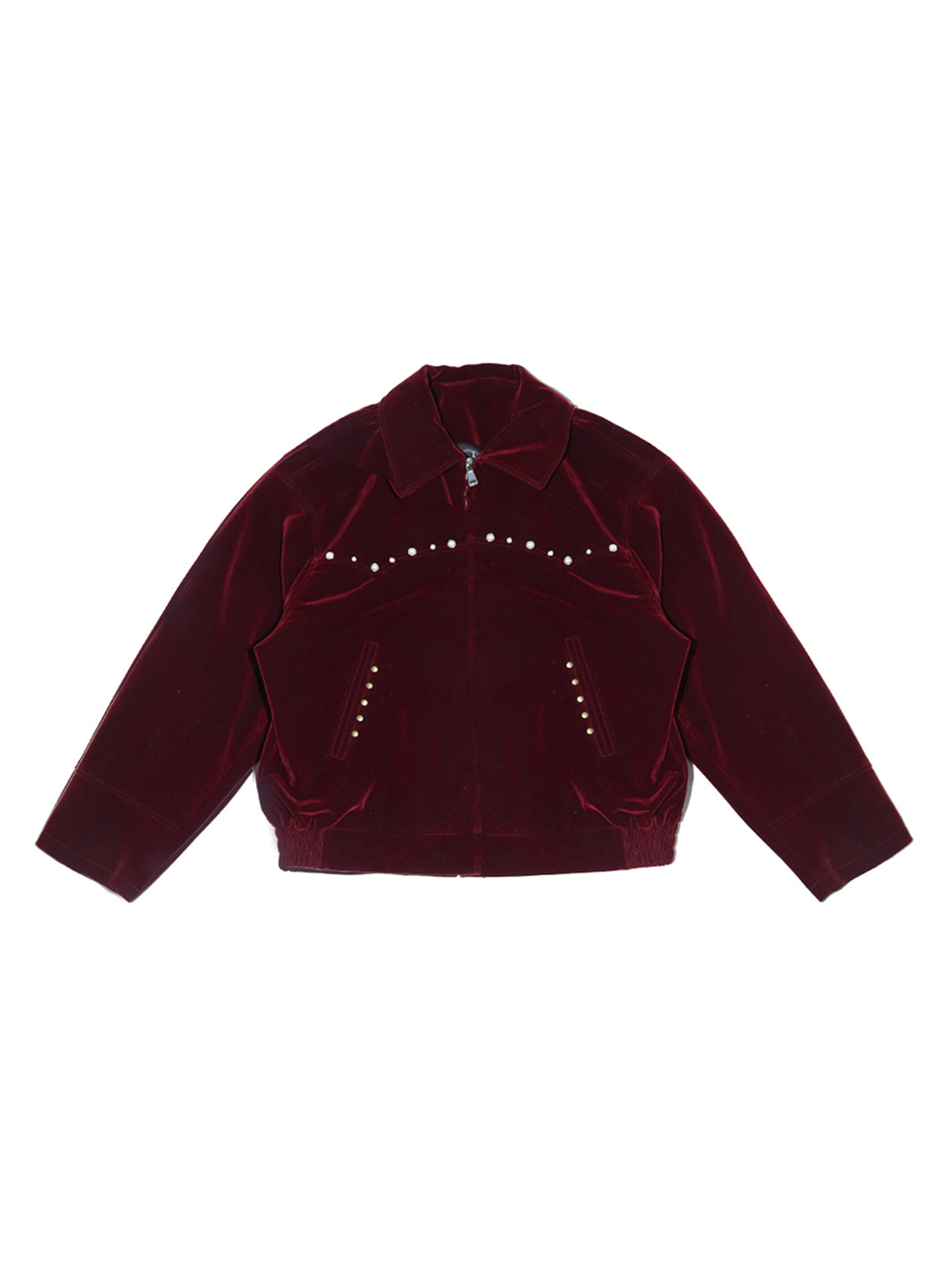TREclub |  Jacket with Pearl Detail-Red Velvet - PSYLOS 1, TREclub |  Jacket with Pearl Detail-Red Velvet, Jackets, TREclub•JAPAN, PSYLOS 1